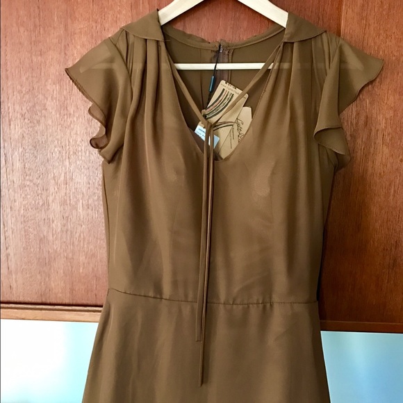 Sheer brown dress - comes down pass knee - Picture 3 of 4